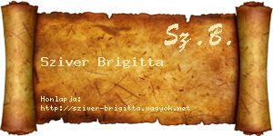 Sziver Brigitta névjegykártya